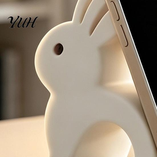Cute Rabbit Phone Holder Holder, 3D Printed Cell Stand, Bunny Unique Gift for Her Shape Mobile Universal Hands-Free Desktop Mount Smartphones