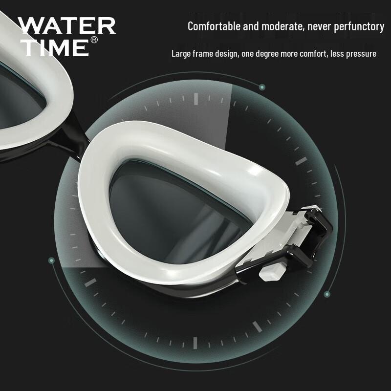 WATERTIME Anti-Fog HD Large Frame Swimming Goggles
