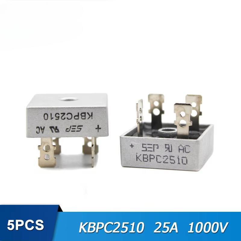 5PCS Bridge Rectifier Diode KBPC5010 KBPC1010 KBPC1510 KBPC2510 KBPC3510 Rectifiers 10A 15A 25A 35A 50A