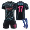 Manchester City 2324 Two Champions League Edition Adults Children's Student Training Set Jersey Athletic Wear Men's Women's Football
