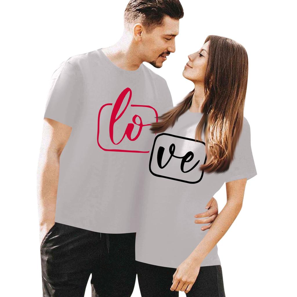 Женская повседневная футболка с круглым вырезом и коротким рукавом с принтом ко Дню святого Валентина