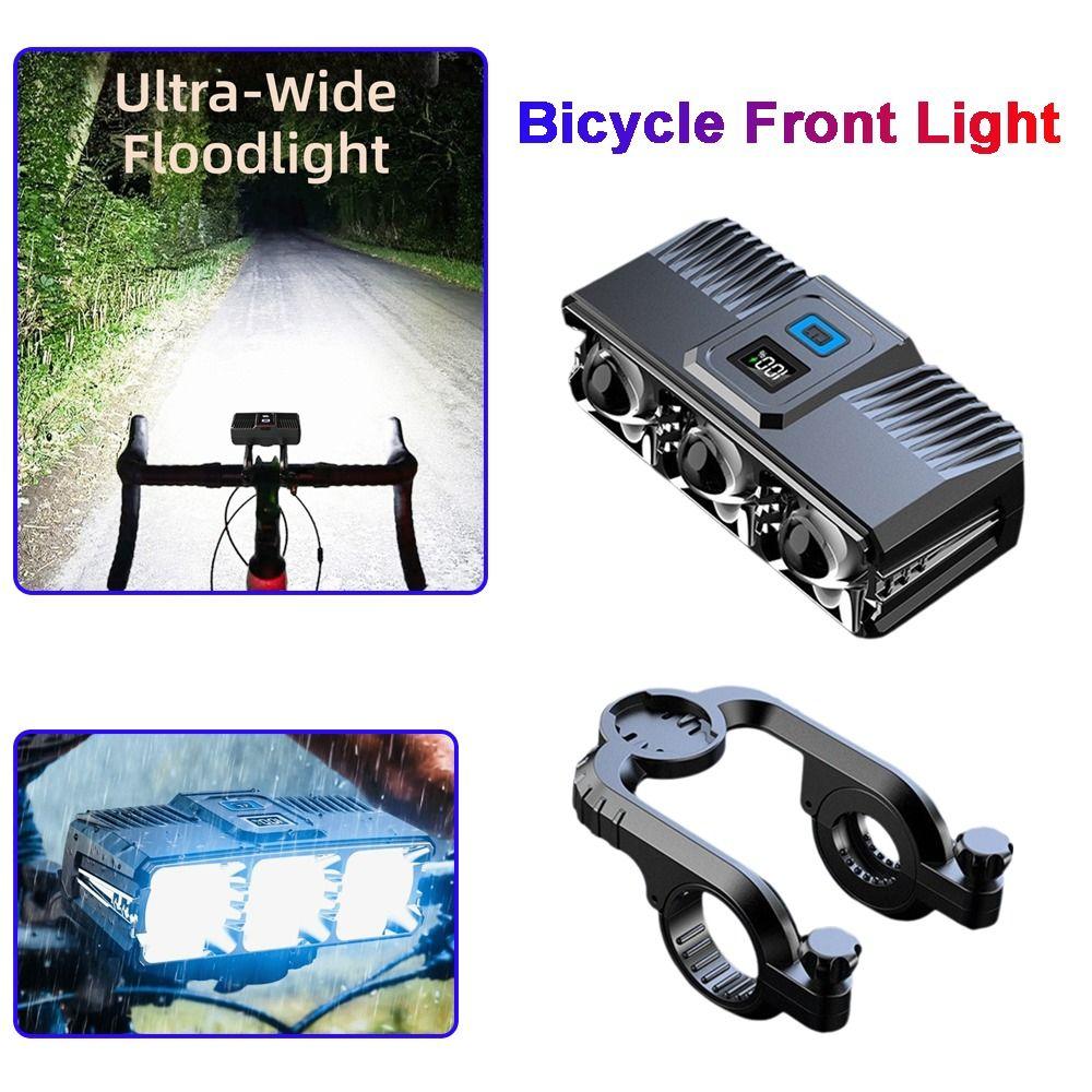 USB Rechargeable Bike Headlight Waterproof ABS Cycling Light New Bicycle Front Light Mountain Bike