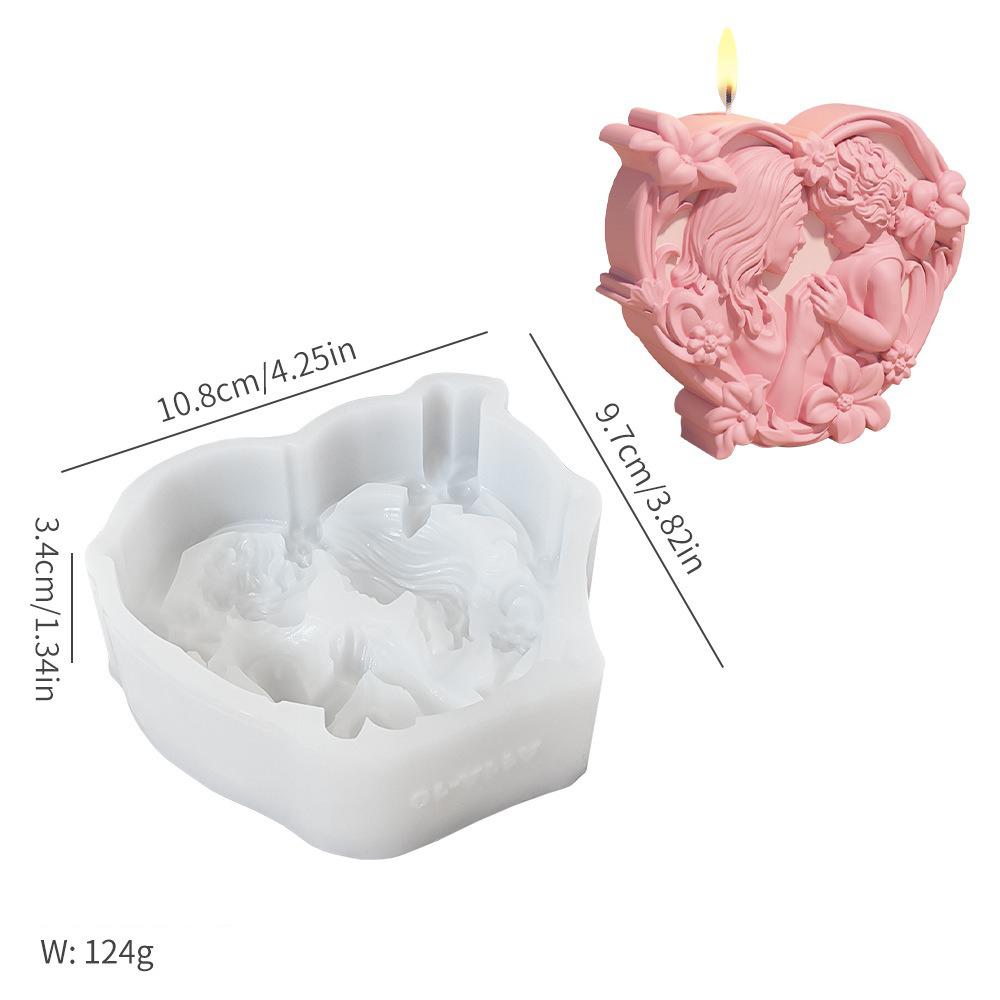 DIY Mother With Baby Statue Silicone Mold Hands Heart Silicone Mold Hand Hold Feet Candle Mould