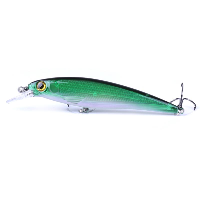 1pc HENGJIA  Minnow Fishing Lure 5colors Plastic Hard Baits with Rattles for Sea Fishing