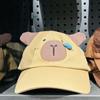 Runny Nose Cartoon Sun Hat Korean Style Peaked Cap Retro Capybara Baseball Cap  Outdoor