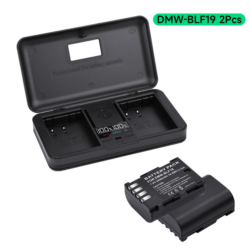 DMW BLF19 DMW-BLF19E dmw blf19 Батарея для камеры BLF19 BLF19E + коробка для хранения ЖК-дисплея с двойным зарядным устройством для Panasonic Lumix GH3 GH4 GH5 G9GK