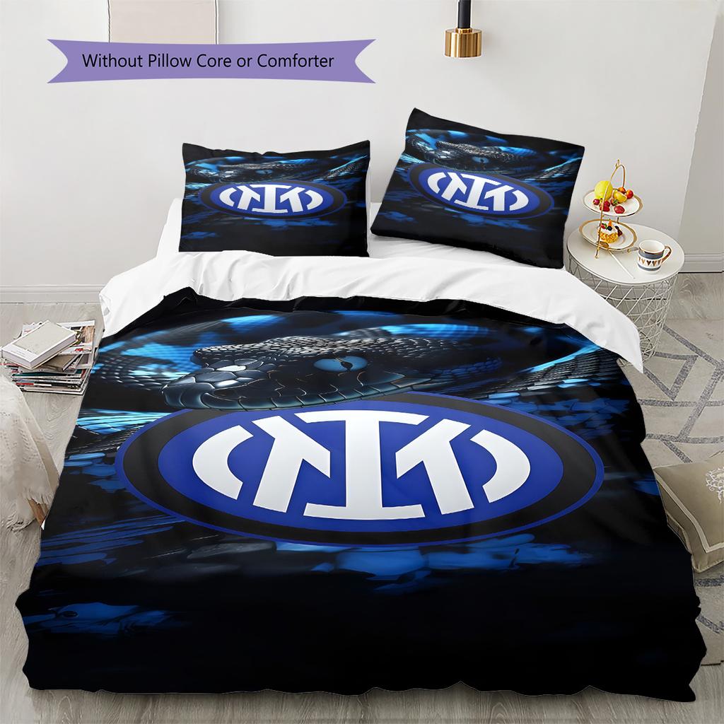 FCIM logo Pattern Bedding Quilt Set Quilt Cover Pillowcase Home Decoration Birthday Gift (1 * duvet cover + 2 * pillowcase, without core)