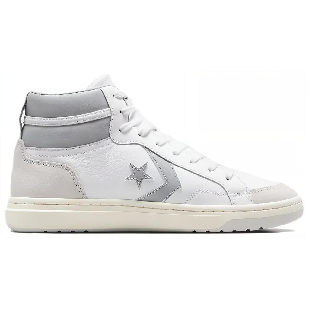 Converse Pro Blaze Classic Comfortable Versatile Cushioning Lightweight High-Top Skate Shoes Unisex Skate Shoes White Gray A09083C