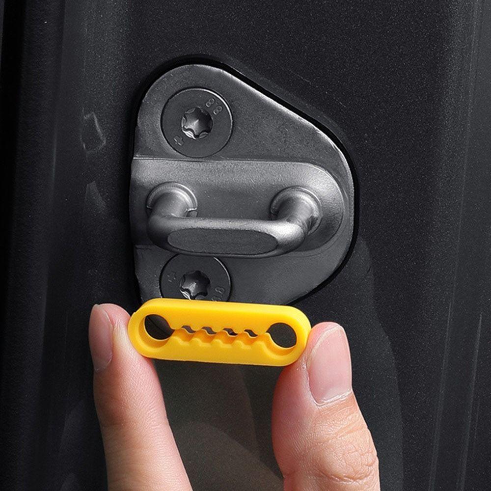 Soundproofing Car Door Lock Protectors Silicone Sound Damper Door Lock Buffer  Auto Accessory
