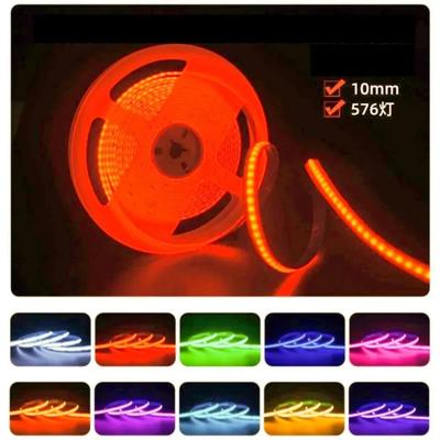DC12V/24V RA95 Гибкая COB светодиодная лента высокой плотности 8мм/10мм RGB светодиодная лента 576 светодиодов/м для освещения и декора гостиной