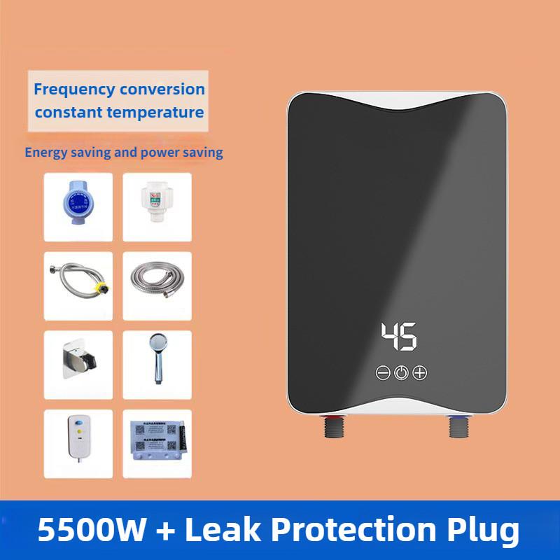 5500 Вт Интеллектуальный Водонагреватель с Переменной Частотой и Постоянной Температурой Маленький Проточный Душ Электрический Водонагреватель