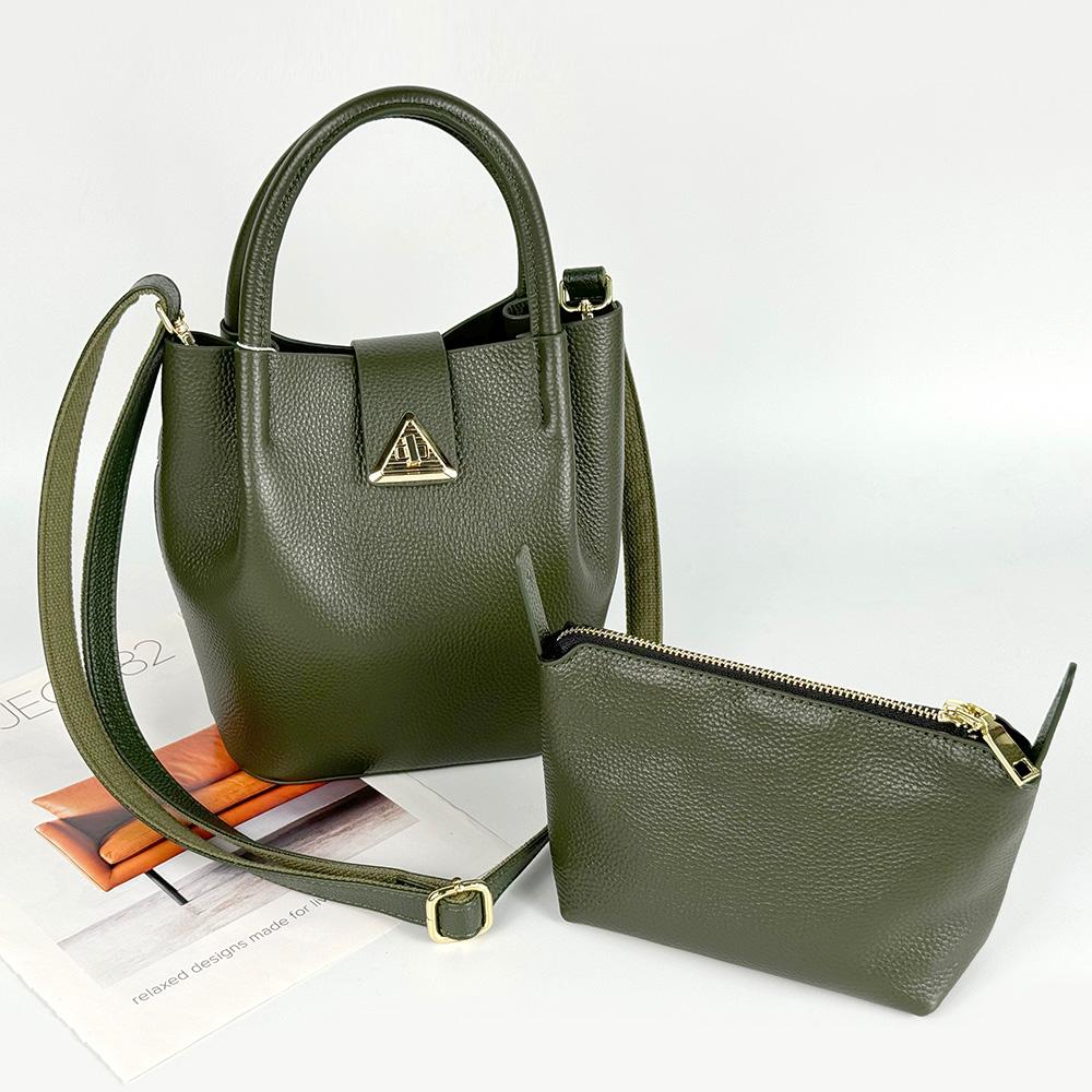 Ophelia CL_OP1194 Leather Tote Crossbody Bag