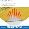 ABSOPRO Car Heat Shroud Aluminum Plated Heat Shield Mat Heat Shield Cover Protective Fiberglass x 48" 36"