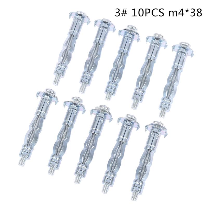 10 шт. M4 комплект металлических анкеров для полых стен, дюбель для гипсокартона и гипсокартона