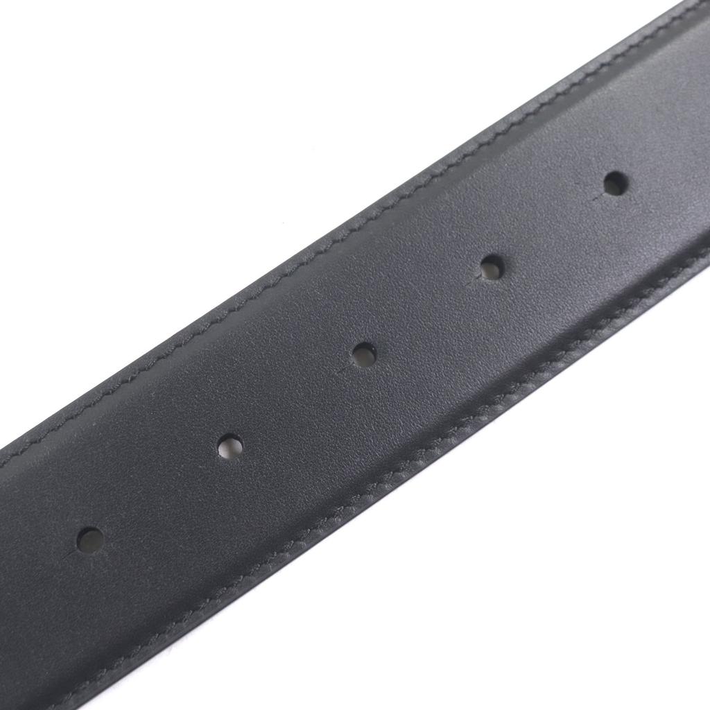 Безупречный ремень LOEWE Пряжка Anagram Унисекс черная кожа мужской Б/у