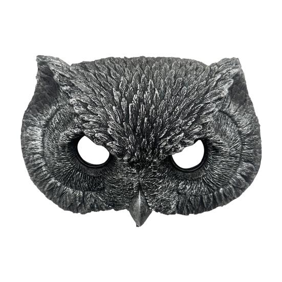 Маска совы Реалистичная полузакрытая маска совы Удобная в носке маска с резинками для костюмированных вечеринок на Хэллоуин