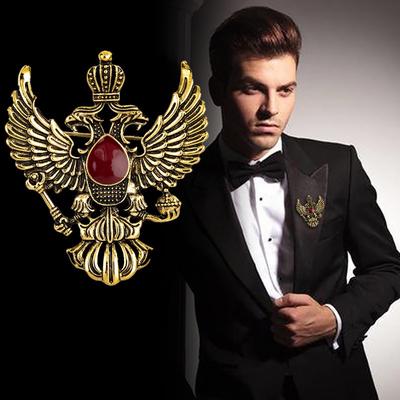 1 шт ретро крылья металлические булавки и броши винтажный значок двуглавый орел брошь корона костюм лацкан булавка