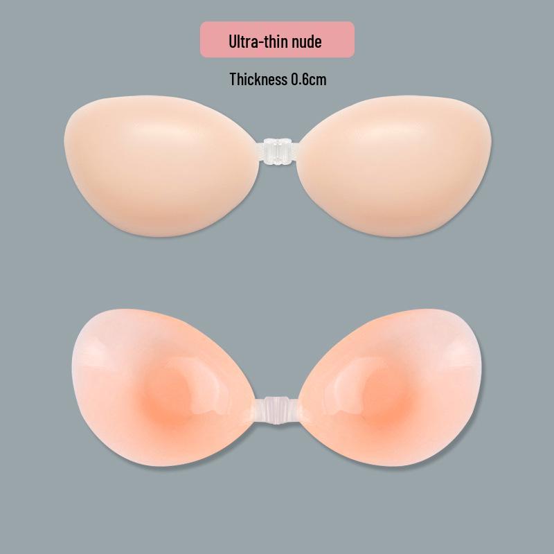 Силиконовый невидимый бюстгальтер для маленькой груди - Утолщенная тонкая чашка с 3D-силиконовыми накладками для груди для свадебных платьев