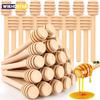 10pcs Mini Wooden Honey Dipper High Quality Honey Stir Bar Mixing Handle Jar Spoon Kitchen Tools Wedding Party Gift