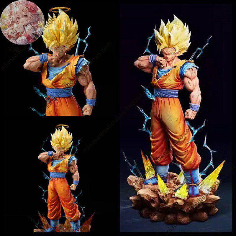 33cm Ssj2 Goku Anime Action Figures Periphery Model Toy Ornaments Desktop Decorative Static Statue Pvc Collection Birthday Gift