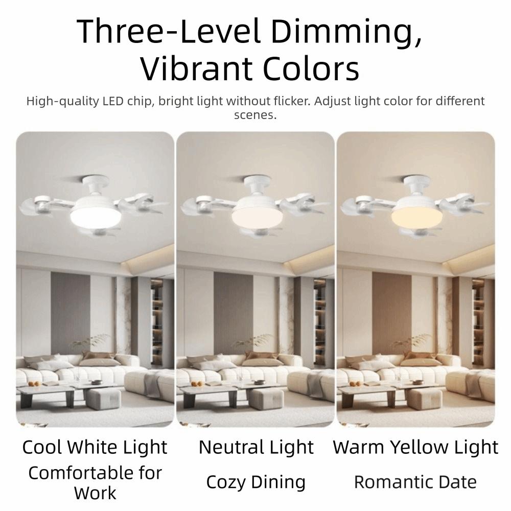 Dimmable 2-in-1 Ceiling Fan Light 3-Color Temp LED Ceiling Fan Light Dimmable Fan Light For Home