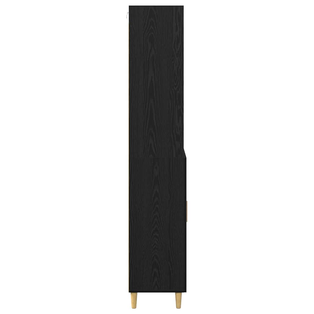 Highboard Black Oak Effect 69.5 x 32.5 x 180 cm