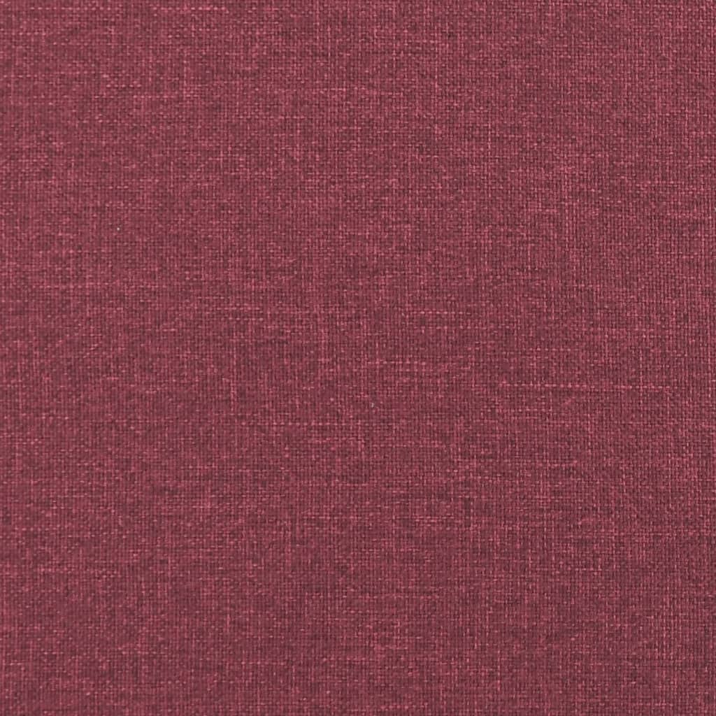 Vidaxl Sofa 2-Osobowa, Winna Czerwień, 140 Cm, Tapicerowana Tkaniną