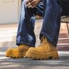 2024 новая мужская обувь весна и осень повседневные ботинки из кожи с большой головой толстая подошва внутренняя высота увеличение высокий верх кожаная обувь ботинки мартин 7531-H