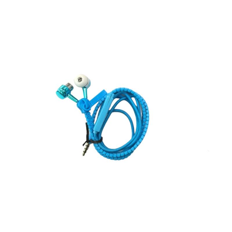 Металлические наушники-вкладыши на молнии с микрофоном для прослушивания и управления вызовами на мобильном телефоне