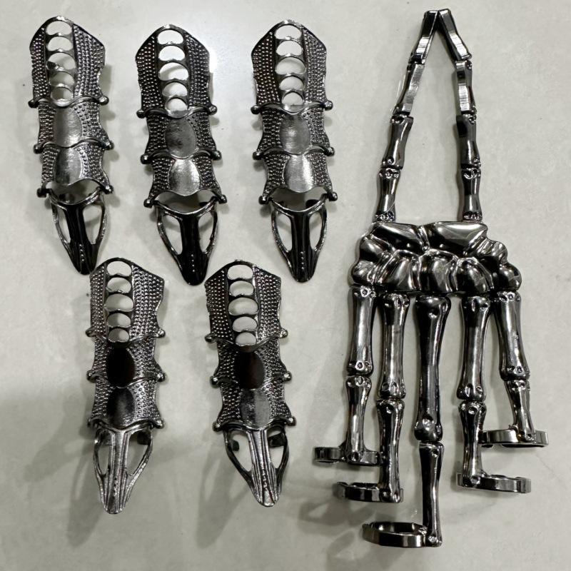 Перчатки Harajuku Dark Tech Bionic Robot с регулируемыми кольцами брони