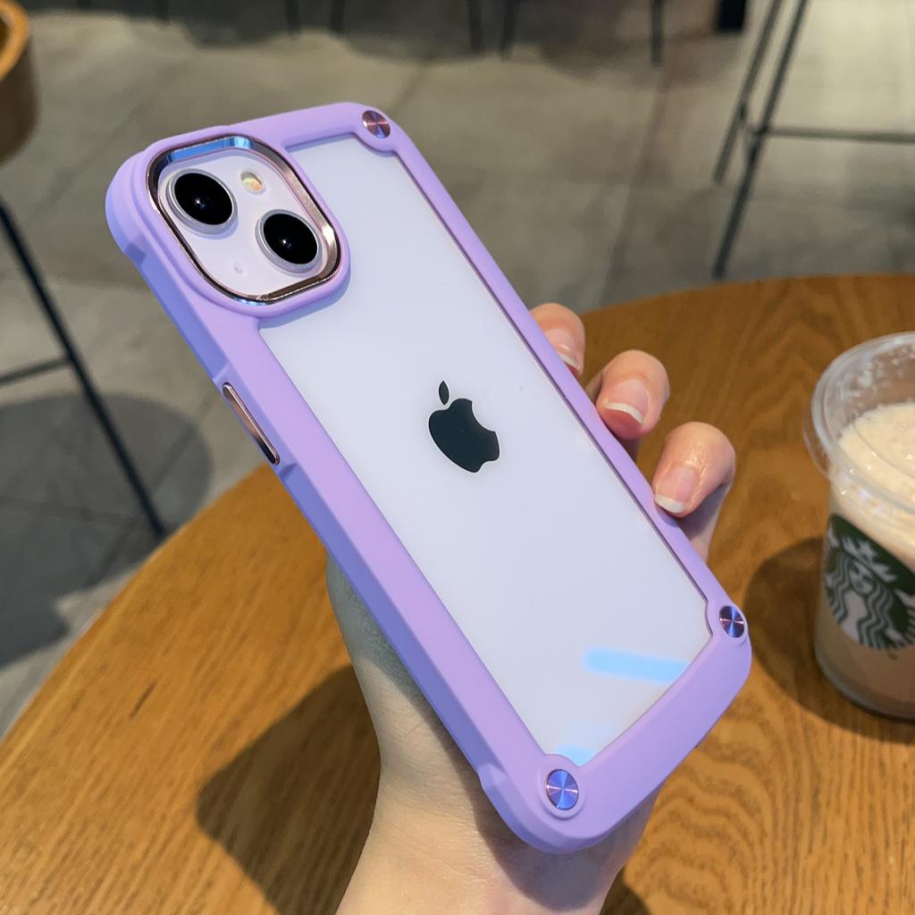 Противоударный защитный чехол-бампер для iPhone 15 14 13 12 11 Pro Max XS XR X 7 8 Plus SE2, мягкая рамка из ТПУ, гибридный прозрачный сверхпрочный чехол