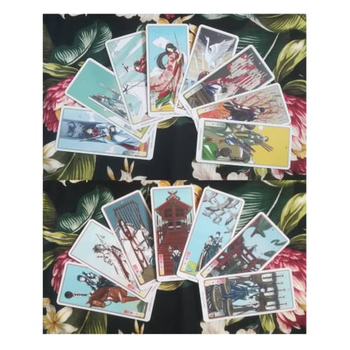 Authentic Japanese Mythology Tarot Goku Full Deck & Velvet Bag [Tarot Card and Bag Set]