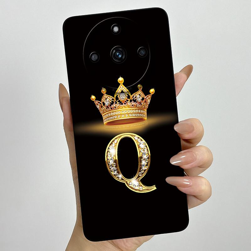 Для Realme 11 Pro Plus 5G Модный чехол для телефона с начальной буквой для пары, для Realme 11Pro 11 Pro+ Мягкий силиконовый защитный чехол для объектива