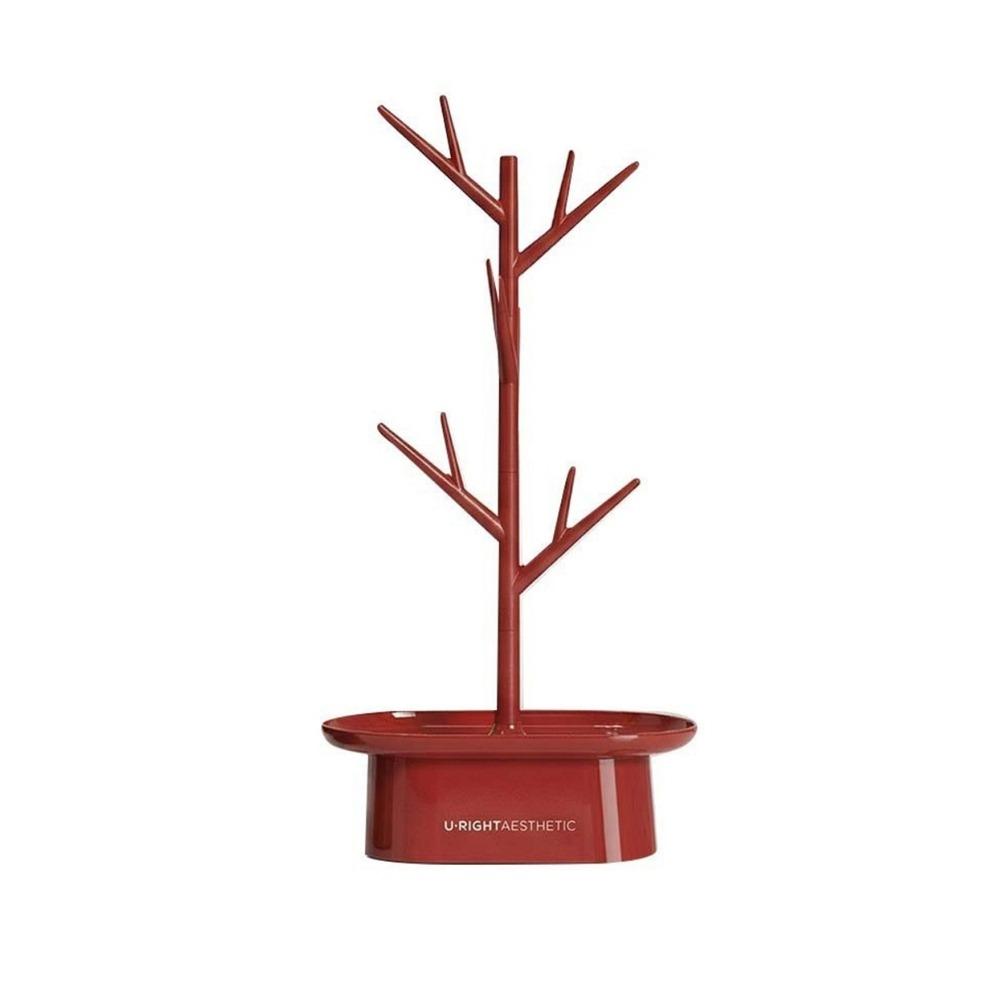 Space Saving Tree Shape Jewelry Rack Decorative Ring Earring Holder Jewelry Display Stand Tabletop