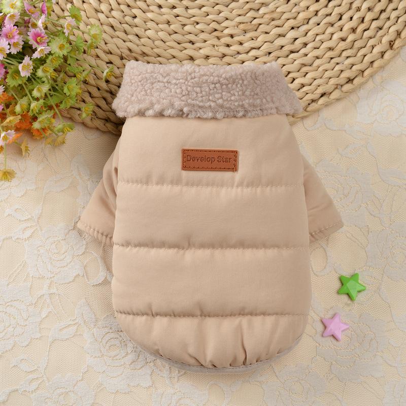Winter Warm Cotton Pet Coat for Dogs Cats Thickened Cold Weather Apparel Suit for Teddy Corgi Pomeranian Bichon Small Breed Dog Clothing Cozy Jacket
