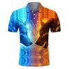 Summer fashion men's polo shirt with a lion pattern