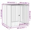 VidaXL Dog Niche with Roof, Dog Shelter with Latch, Pet Cage, Outdoor Patio House, 172347