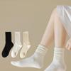 5 Pairs of Simple and Versatile Socks for Women, Antibacterial and Deodorizing Long Socks, Sports Sweat-absorbing White Cute Autumn Mid-length Socks
