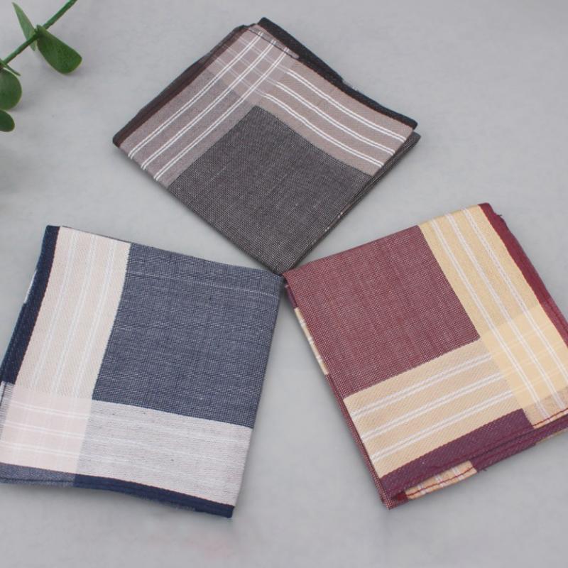 3 шт. квадратных полотенец мужские носовые платки практичные хлопковые тонкие ткани удобные