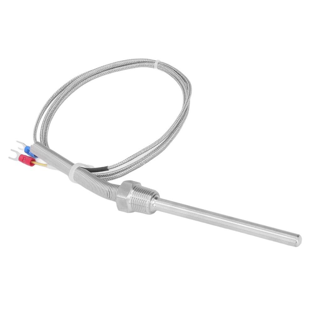 Термопара 0–1250℃, датчик температуры 8x100 мм, 3/8 NPT, зонд датчика температуры, прочный, 1 м / 3,28 фута, термопара типа K, контроль температуры