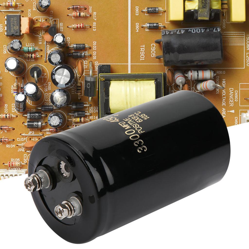 Электролитический конденсатор с болтовым штифтом 450 В 3300 мкФ, алюминиевый электролизный диэлектрический конденсатор для