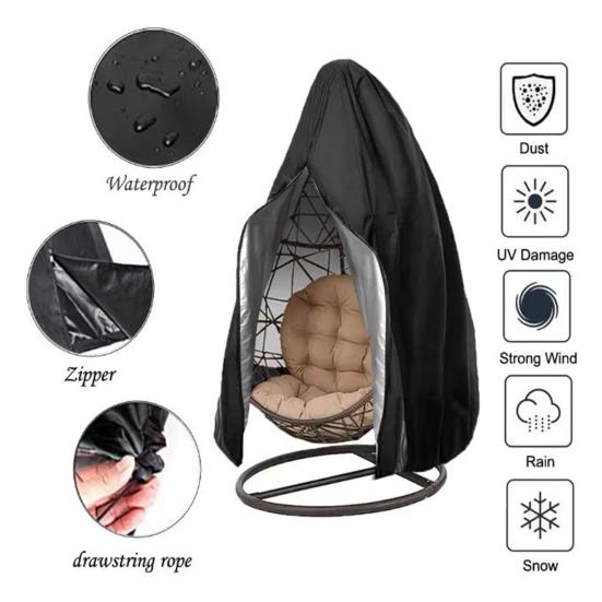 Yousheng Подвесной Чехол для Кресла-Гамака Сверхпрочная Ткань Оксфорд Погодоустойчивый Водонепроницаемый Уличный Патио Одноместный Двухместный Чехол для Кресла-Качели Яйцо