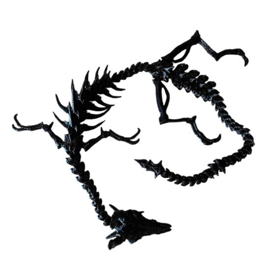 Dragon Bone Ornament 3D Printing Moveable Joints Playable Creature Figure Car Home