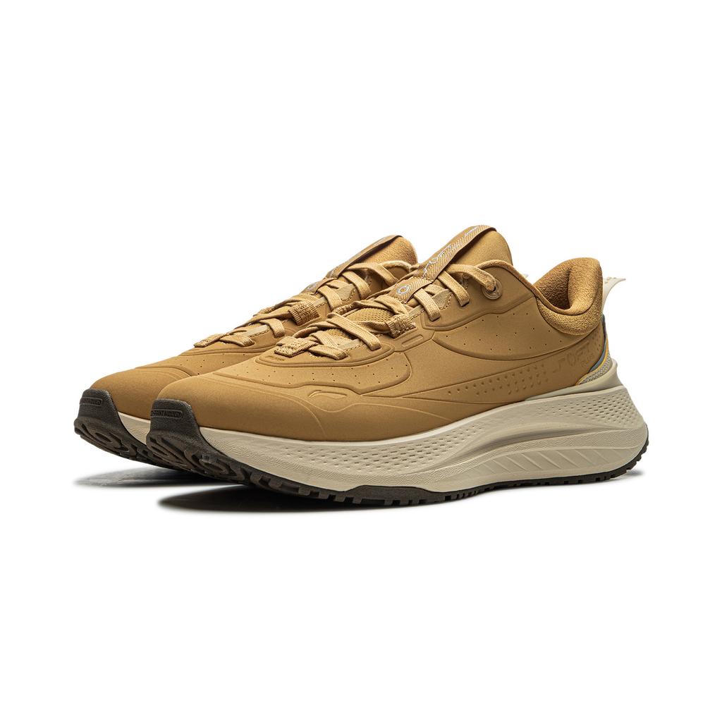 Li Ning SOFT PLUS SHIELD Нескользящие износостойкие Низкие повседневные кроссовки Мужские Хаки AGLU229-2