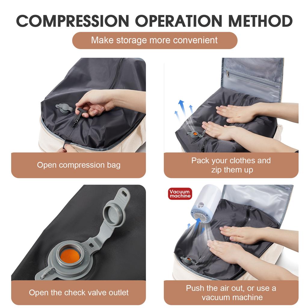 Вакуумный рюкзак ручная кладь с насосом Рюкзак для путешествий ручная кладь Рюкзак-подушка безопасности Женский рюкзак для ноутбука Ручная кладь Дорожная сумка