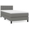 3140354 vidaXL Divan Bed with Mattress Dark Grey 100x200cm Fabric