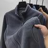 Men's Trendy Polar Fleece Stand Collar Jacket - Spring Warm Casual Sports Cardigan Sweater