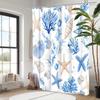 Cartoon Shell starfish  Bathing Curtain  Bathroom Shower Curtain Waterproof With 12 Hooks Home Deco