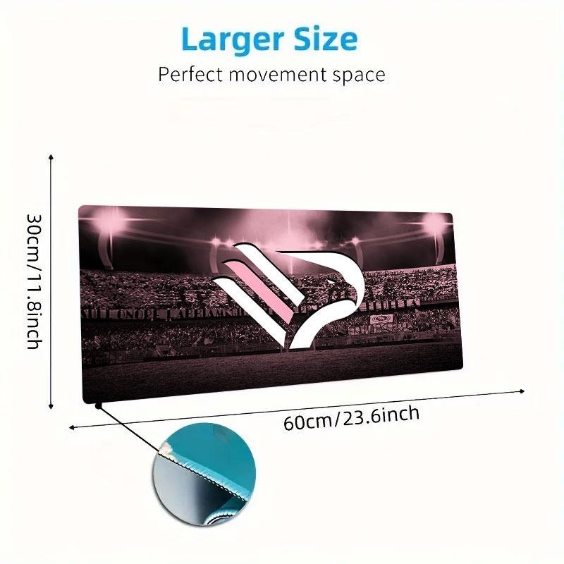Palermo FC Mouse Pad, Large Gaming Desk Mat, Non-slip XXL Mousepad for Laptop & Tablet, Mini PC Playmat with Stitched Edges