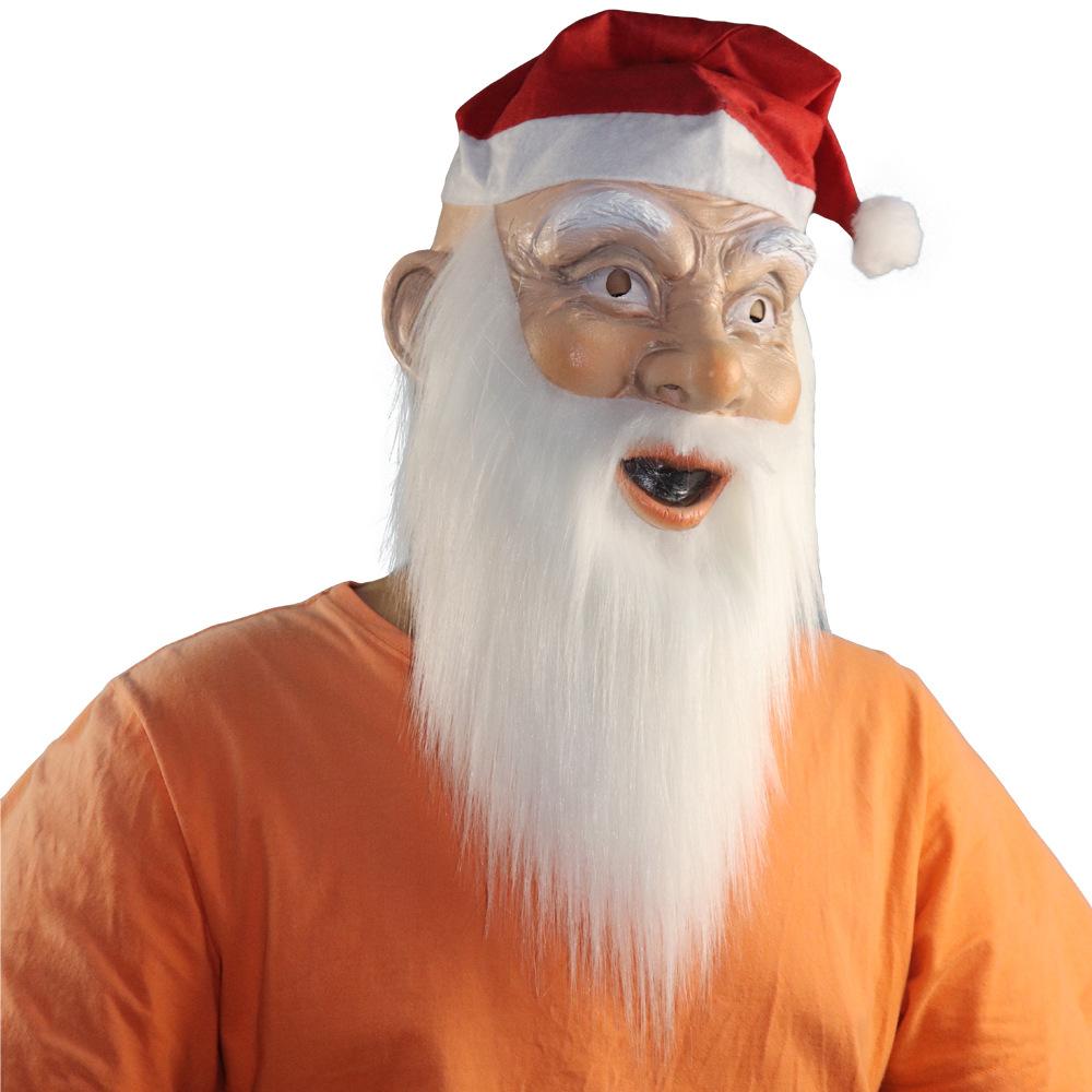 Christmas Gift Santa Claus Mask Festival Latex Mask Masquerade Mask Santa Claus Dress Up Mask